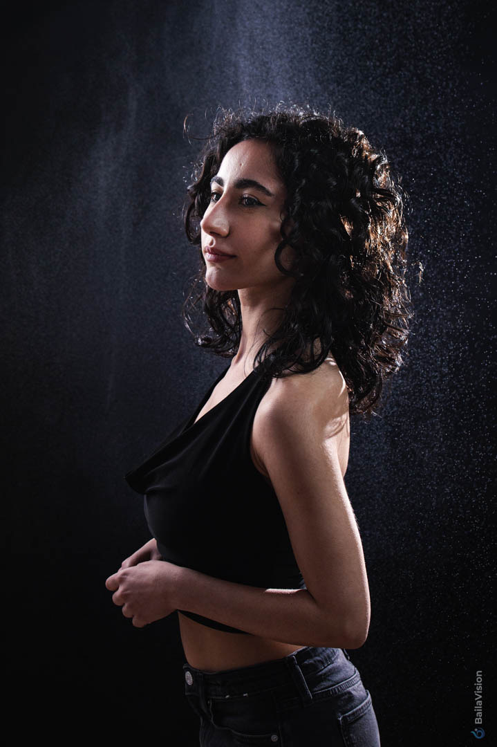Editorial studio portrait of a female artist